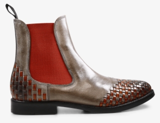 Ankle Boots Molly 10 Smoke Interlaced Orange Elastic - Chelsea Boot