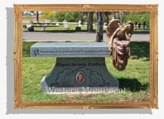 Bench With Angel, Mesa Cemetery, Az - Queen Of Heaven Catholic Cemetery & Funeral Home