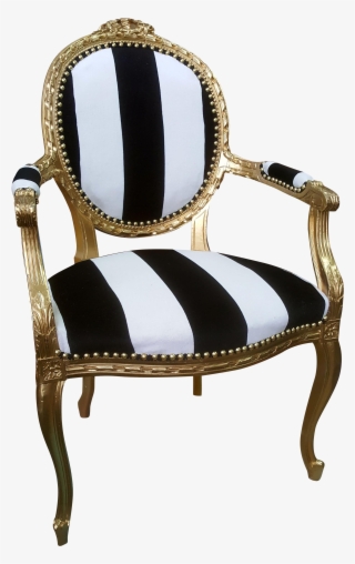 Black White Gold Chair