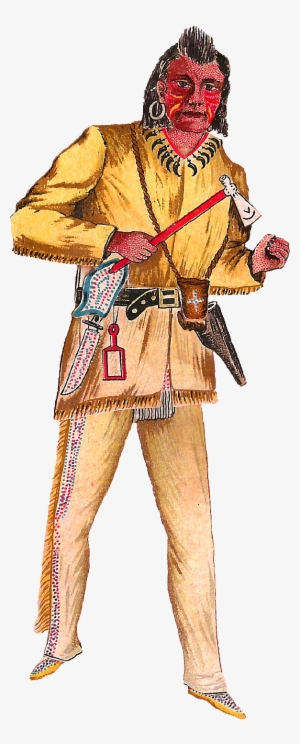Graphic Stock Antique Images Stock Wild West Western - Native American Character Art