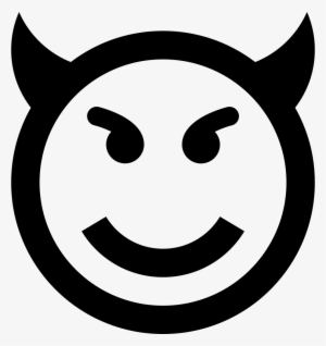Evil Comments - Evil Emoji Black And White