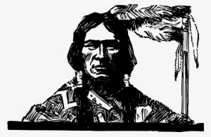 Native American Clipart Face - First Nation Man Drawing