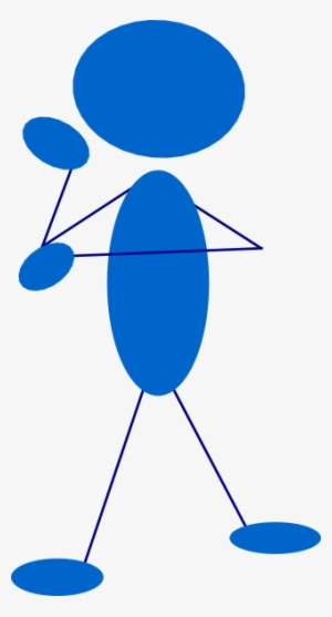 Original Png Clip Art File Thinking Blue Stick Man