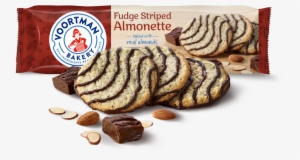 Us Almond Fudge Striped - Voortman Fudge Striped Almonette