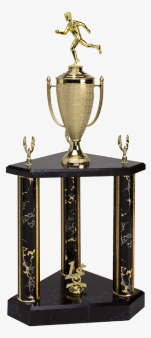 3 column trophy for track & field events - track and field trophy