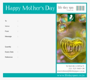 Happy Mother's Day Gift Voucher R1000 - Heart