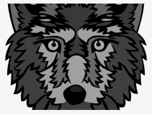 Gray Wolf Clipart Face - Purple Wolfs Png