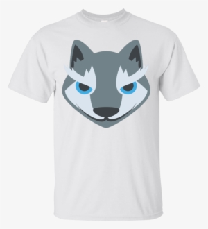 Wolf Face Emoji T-shirt - Wolf Emoji Png