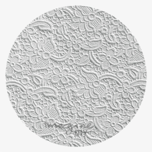 Luxury Lace Embossed Paper Snow White, Vintage Lace - Circle