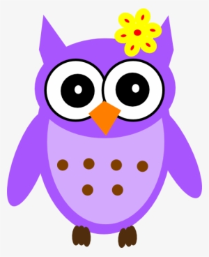 Purple Baby Girl Owl Clip Art - Transparent Background Owl Clipart