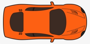 Orange Racing Car - Car Clipart Top View Png