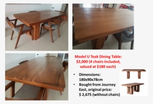Teak Dining Table - Kitchen & Dining Room Table