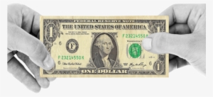 Hand Holding One Dollar Png Transparent Image - Dollar Bill