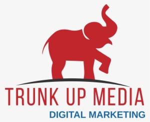 Clipart Black And White Library Seo Strategy Media - Red Elephant Trunks Up