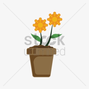 Potted Plants Clipart Flower Port - Vector Graphics