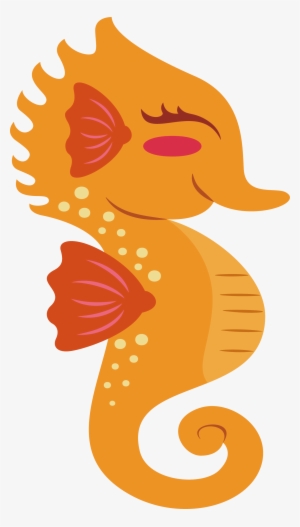Clip Free Stock Dwarf Orange Clip Art Hippocampus - Caballito De Mar Chibi