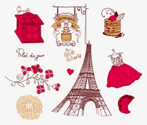 Png Freeuse Stock Bagel Drawing Christmas - Eiffel Tower Tile Coaster