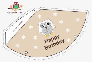 Free Printable Snowy Owl Birthday Party Hats - Party Hat