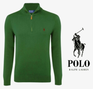 ~ralph Lauren Half Zip Custom Fit Olive Green Sweater - Polo Ralph Lauren