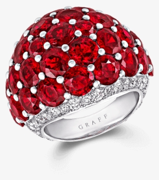 A Graff Bombe Classic Ring Featuring Round Rubies And - Graff