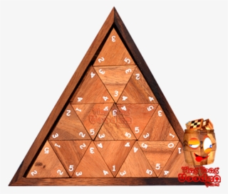 Triomino Triangle With Numbers In Design Triangular - Jeu Triomino En Bois