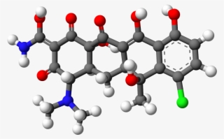 Chlortetracycline 3d Balls - Molecule