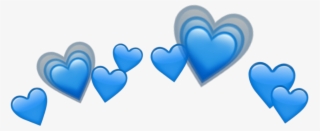 Blue Heart Tumblr Png Clipart Png Heart Tumblr Blue - Hearts Emoji Crown Png