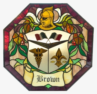 Brown Coat Of Arms - Stained Glass