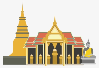 Palace Clipart Golden Palace - Thai Temple Icon Png