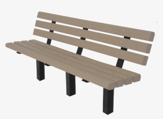 Trail Bench With Back In Park - Trail Benches