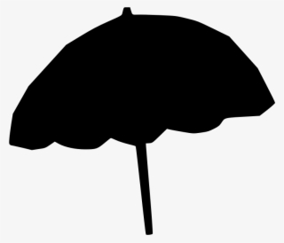 Silhouette Cartoon Clip Art And White - Umbrella