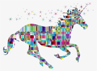 All Photo Png Clipart - Unicorn With Checkered Background