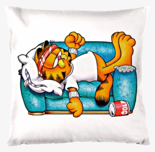Decorative Throw Pillow Tired Garfield - It's Too Hot To Work