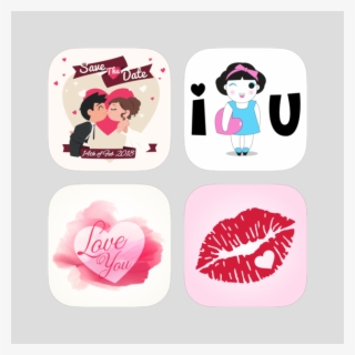 Stunning Love Emoji Pack On The App Store - Save Date Mariage Grattage