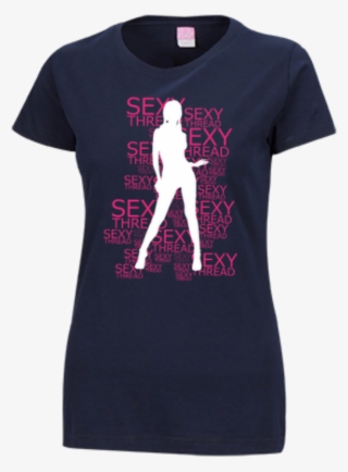 Sexy Ladies Silhouette Custom Fine Jersey T-shirt - Active Shirt