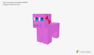 Minecraft Girl Pig - Graphic Design