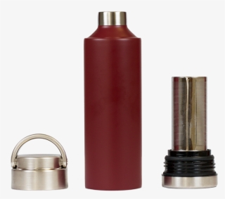 Red Bottle With Removable Top And Bottom - Water Bottle