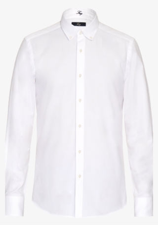 Button-down Shirt - White Gildan Long Sleeve T Shirts