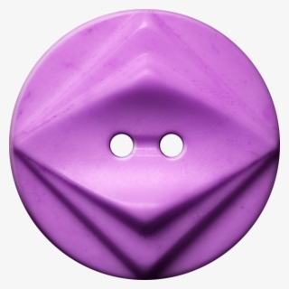 Button With Double Diamond Motif, Purple - Circle