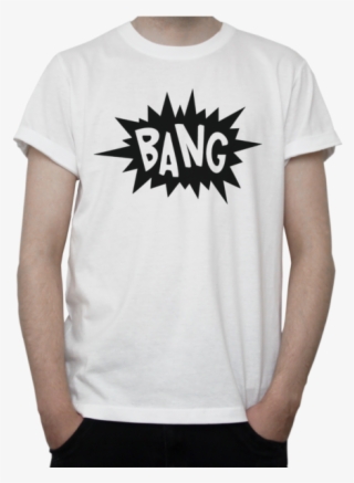 Bang Pop Art T-shirt Bw Word Design Retro Comic Book - Silk Road Logo T Shirt