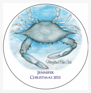 Personalized Maryland Blue Crab Ornament - Chesapeake Blue Crab