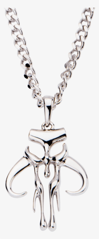 Mens Sterling Silver Mandalorian Necklace - Locket