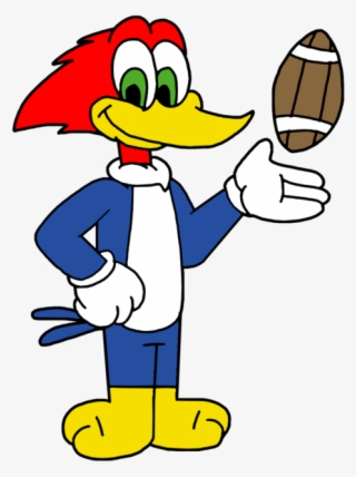 Woody Woodpecker With American Football Ball By Marcospower1996 - Woody Woodpecker Plays Football