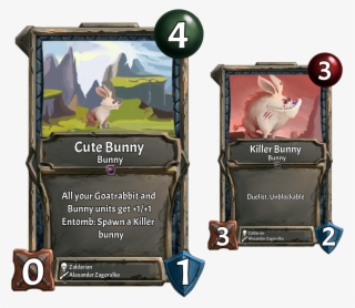 [card] Cute Bunny, Killer Bunny - Cartoon
