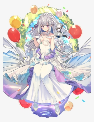 Media[media] Emilia In A Wedding Dress, Ft Puck - Wedding Ram Art Re Zero
