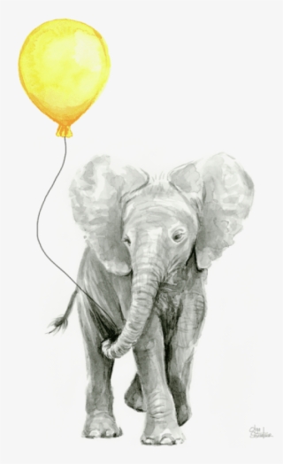 Free Png Download Click And Drag To Re Png Images Background - Baby Elephant Art