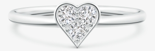 Pave Set Lab Grown Diamond Heart Promise Ring - Pre-engagement Ring