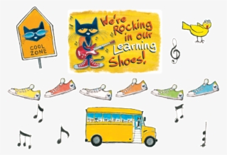 Pete The Cat We're Rocking In Our Learning Shoes Bulletin - Bulletin Board Shapes Sneaker