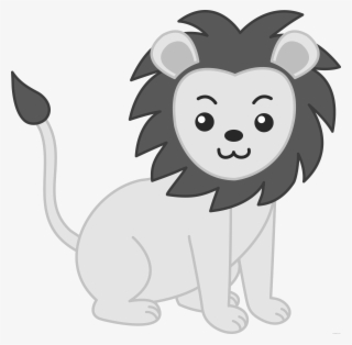 Free Pete Cat - Cartoon Lion Clipart Black And White