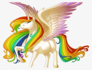 Pegasus Clipart Rainbow Unicorn - Drawings Of Mythical Creatures